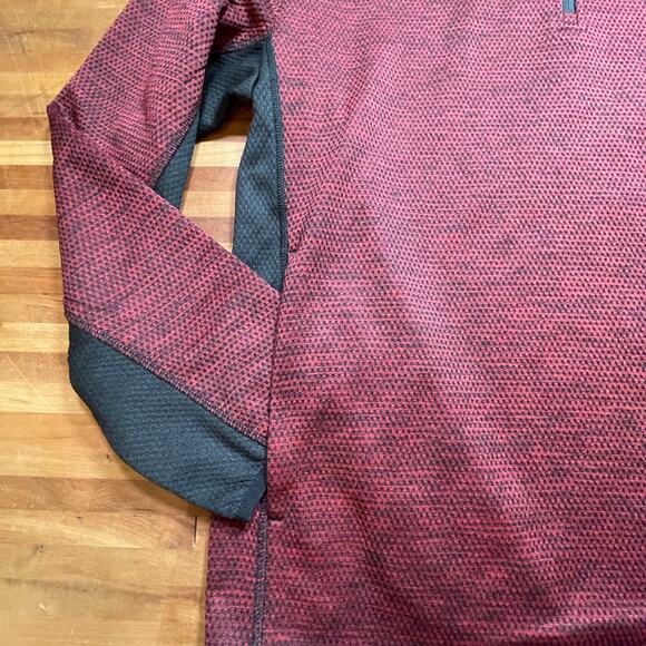 PGA TOUR Men's Two-Tone Quarter-Zip Golf Pullover red large - Picture 2 of 11